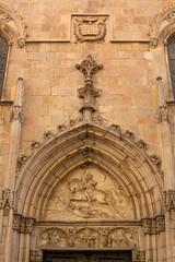 Obraz premium Details of exterior of Barcelona Cathedral