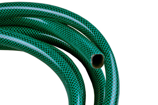 Green Hose on a white background.
