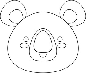 Illustration in Black Lines | animal head illustration