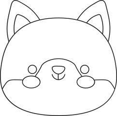 Illustration in Black Lines | animal head illustration