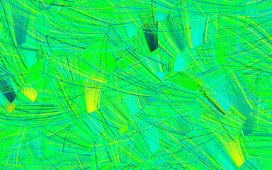 Light Green vector template with chaotic shapes.