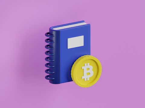 bitcoin ledger 3d render icon