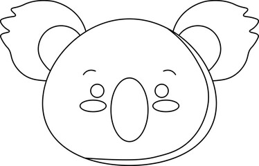 Illustration in Black Lines | animal head illustration