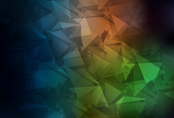 Obraz premium Dark Green, Red vector triangle mosaic template.