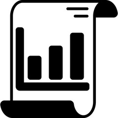 business report solid line icon