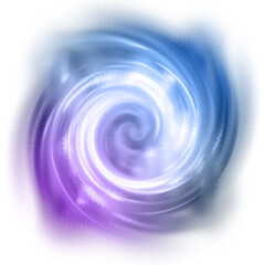 Abstract transparent iridescent swirl element.
