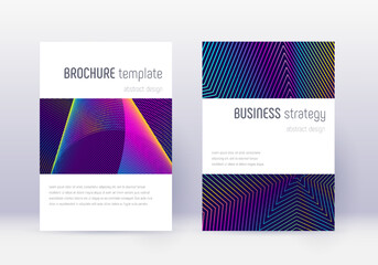 Minimalistic cover design template set. Rainbow ab