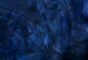 Obraz premium Dark BLUE vector background with abstract shapes.