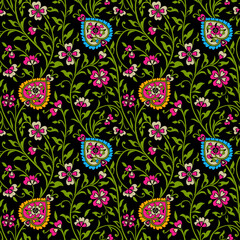 Colorful Seamless Fabric Design Pattern