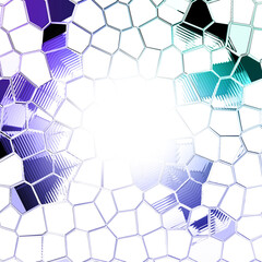 Abstract transparent mosaic texture border element.