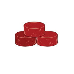 illustration of palm sugar, vector art.