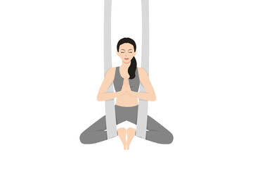 Bound Angle Pose Aerial, Baddha Konasana Aerial