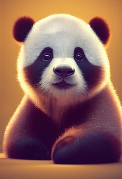 Cute Panda Bear Cub Portrait