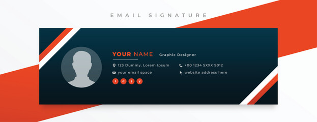 modern style email signature card template for business promo