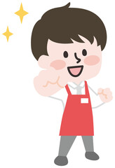 スーパーの店員さん（男性）