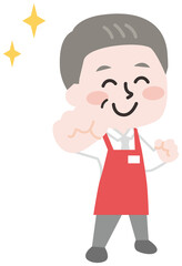 スーパーの店員さん（男性）