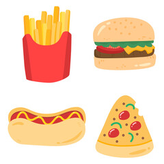 hot dog illustration vector 