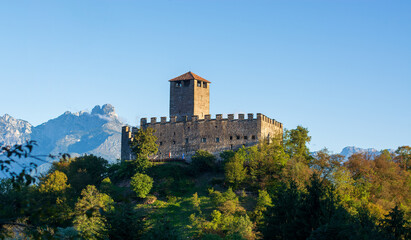 The beautiful castle of Zumelle in the province of Belluno, Italy
