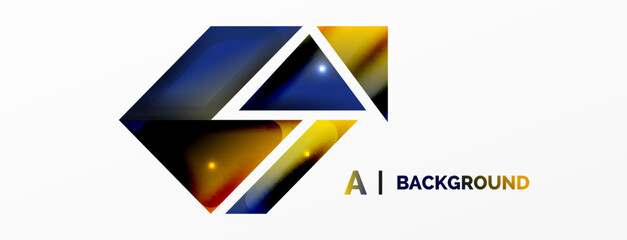 Abstract background. Simple color geometric shapes composition with 3d effect, lights and shadows. Vector Illustration For Wallpaper, Banner, Background, Card, Book Illustration, landing page