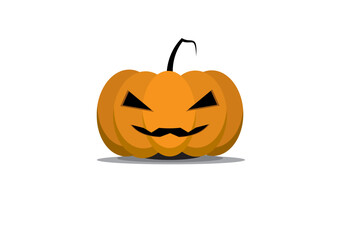 halloween pumpkin icon on white background