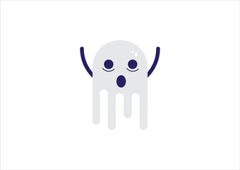 Halloween ghost icon cute style