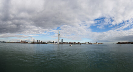 Large panorama of Portsmouth from the sea