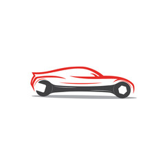 car repair logo design. Vector illustration