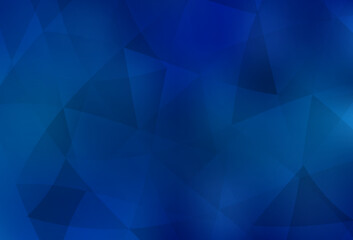 Light BLUE vector triangle mosaic template.