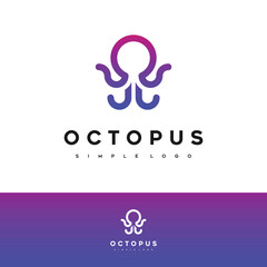 abstract octopus logo with line style,simple octopus logo © alexander 137