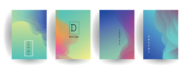Minimal Vector covers design. Cool halftone gradients. Future Poster template.