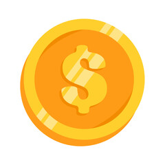 golden dollar sign coin
