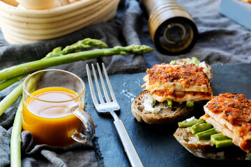 Homemade delicious breakfast toast