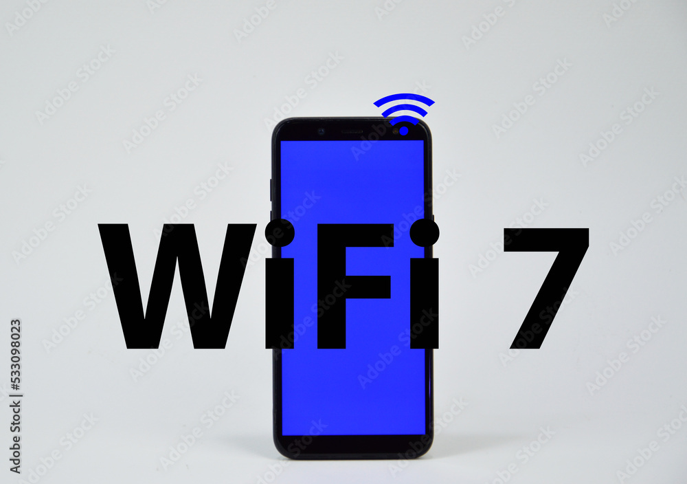 Poster concept wi-fi 7 next generation networking communication,high speed communication