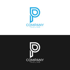 p drop logo design and premium vector templates