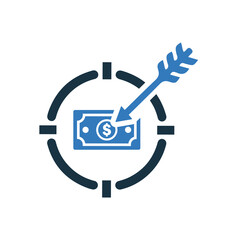 Profit, target, funds, goal icon. Simple flat design Concept.