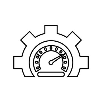 recommend clip art: Seo, dashboard, performance, speed outline icon. Line art sketch.