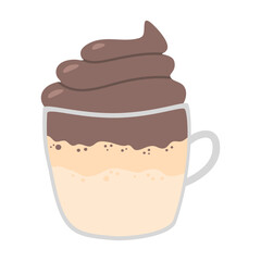 Flat design dalgona coffee