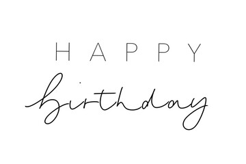 Happy birthday lettering with font