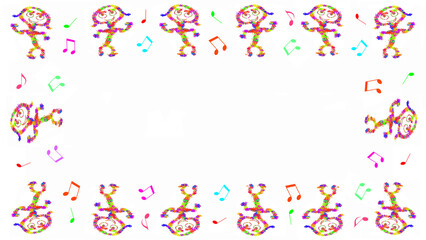 ダンシング人形フレーム背景