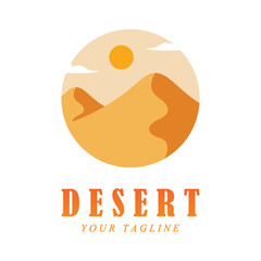 creative desert logo with slogan template