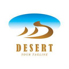 creative desert logo with slogan template