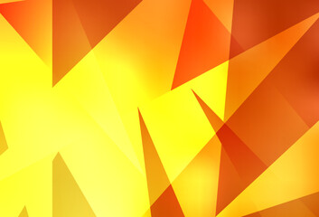 Light Red, Yellow vector background with triangles.