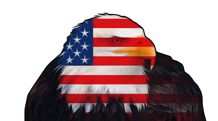 American flag with eagle blad