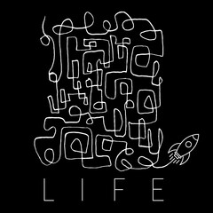 LIFE artwork conceptual quote