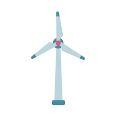 wind turbine, wind power station with long vanes. Renewable wind energy, green and alternative eco energy concept. 
