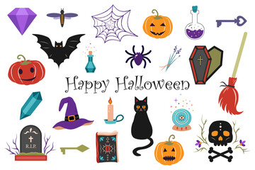 Halloween Design Illustration Set