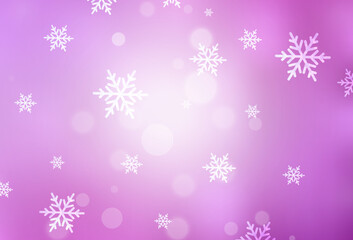Light Pink vector backdrop in holiday style.
