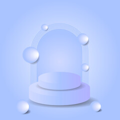 3d background products display purple podium scene with circle.