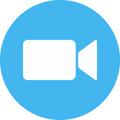 Video call icon. Incoming call interface illustration.