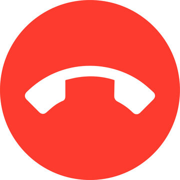 End Phone Call Icon. Incoming Call Interface Illustration.
